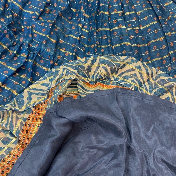 NWT Verb by Pallavi Singhee Nora Maxi Dress in Blue Motif Size 8 - Picture 13 of 16